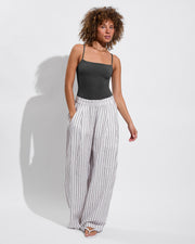 Retreat Suit - Eclipse + Coastal Pant - Classic Stripe: Stormy / Coconut (Size S)