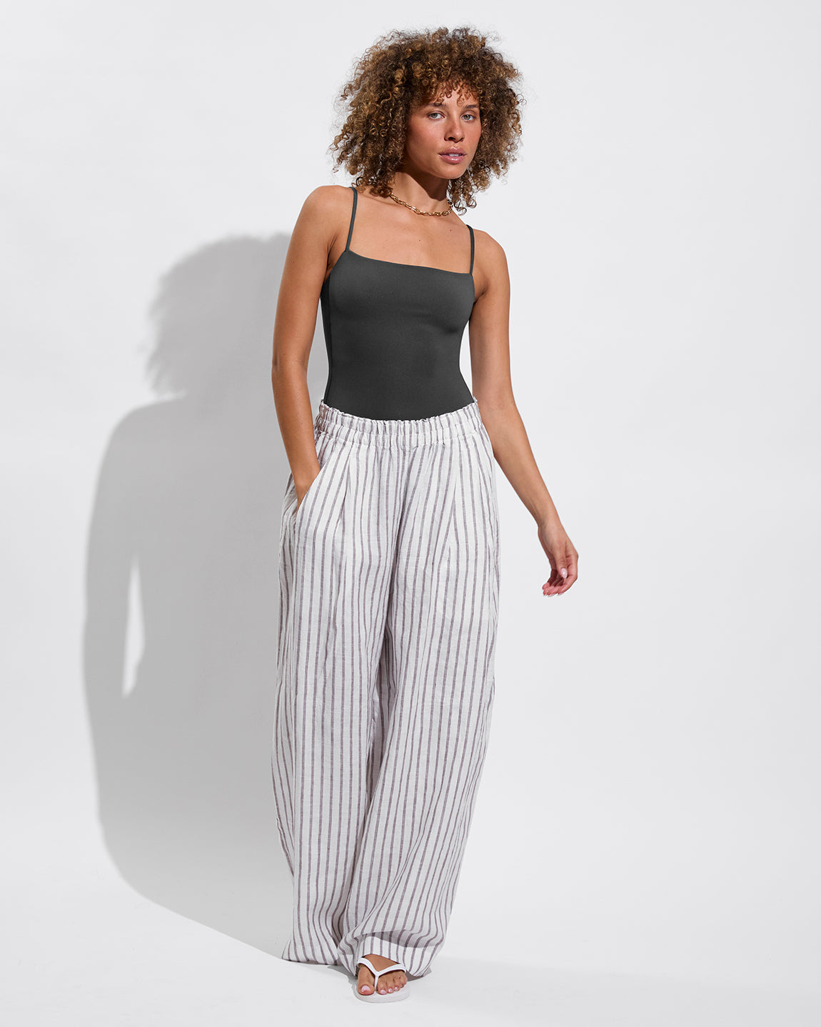 Retreat Suit - Eclipse + Coastal Pant - Classic Stripe: Stormy / Coconut (Size S)