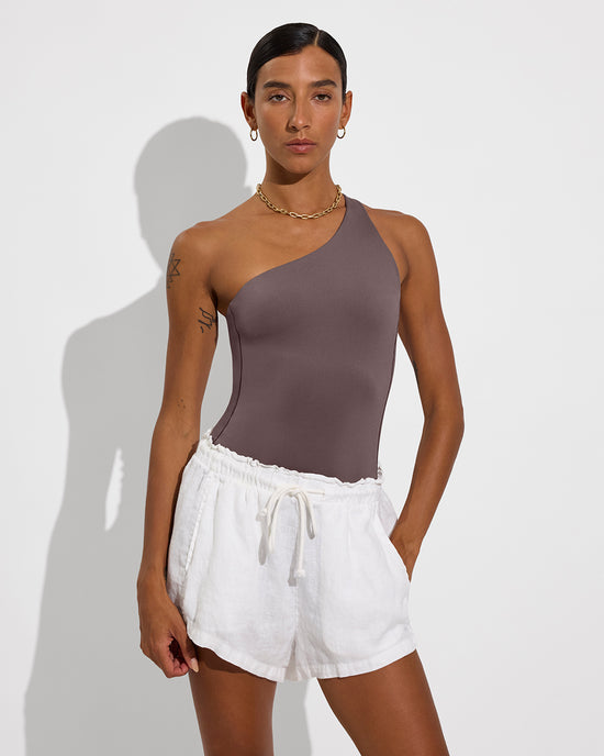 Shoreline Suit - Stormy + Getaway Short - Coconut (Size S)