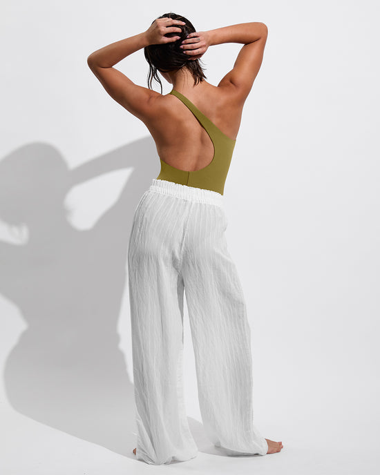 Shoreline Suit - Wild + Day Trip Pant *Sheer Stripe - Coconut (Size S)