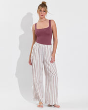 Streamline Suit - Desert Plum + Coastal Pant - Beach / Coconut (Size S)