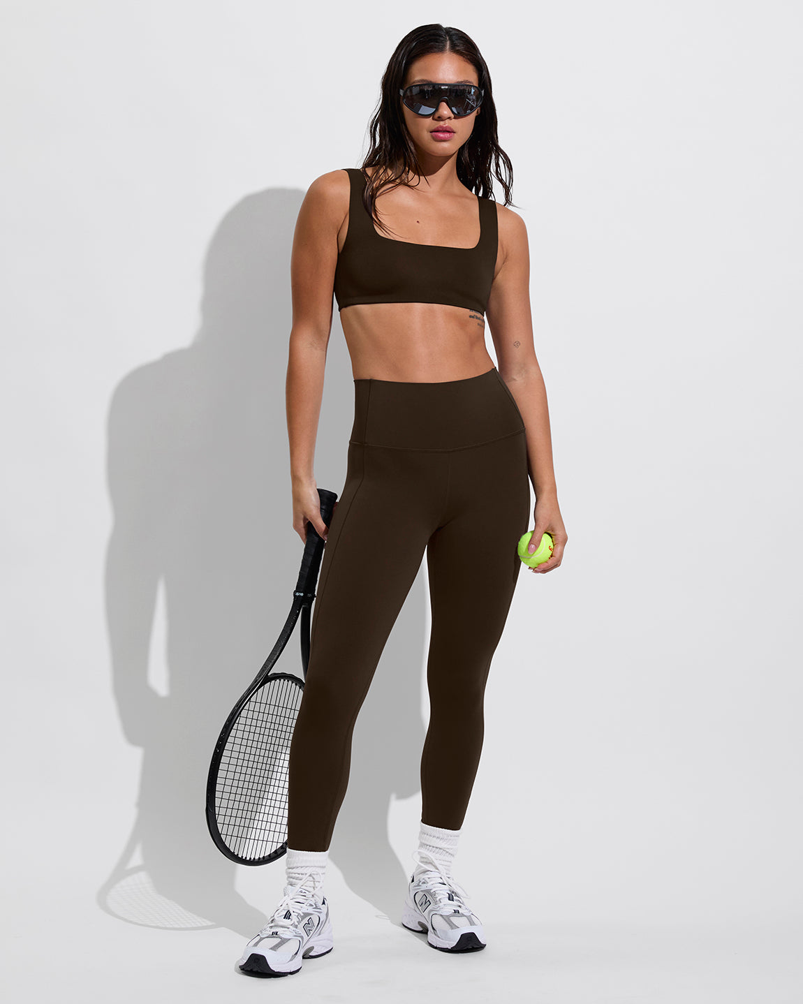 Streamline Top + Super Moves Tight - Cold Brew (Size S)