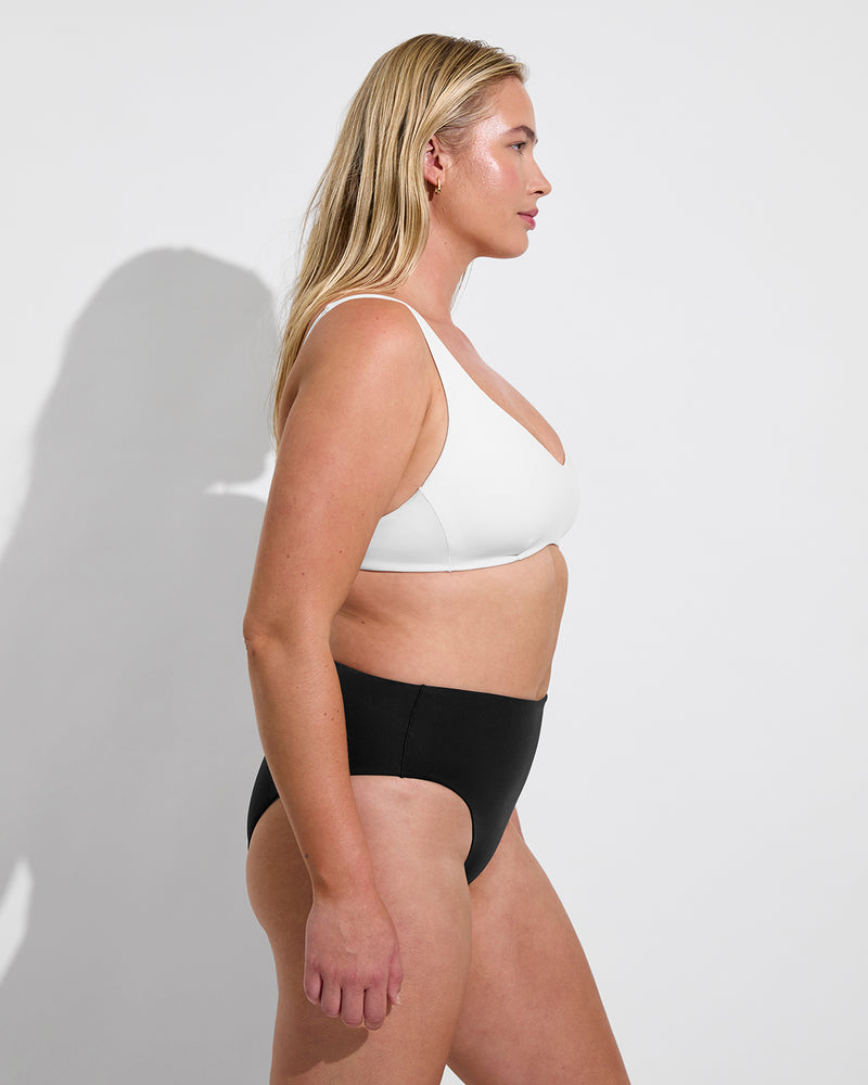 Sunday D+ Top - Coconut (36DD, Size L) + Hi Hi Bottom - Jet (Size L)