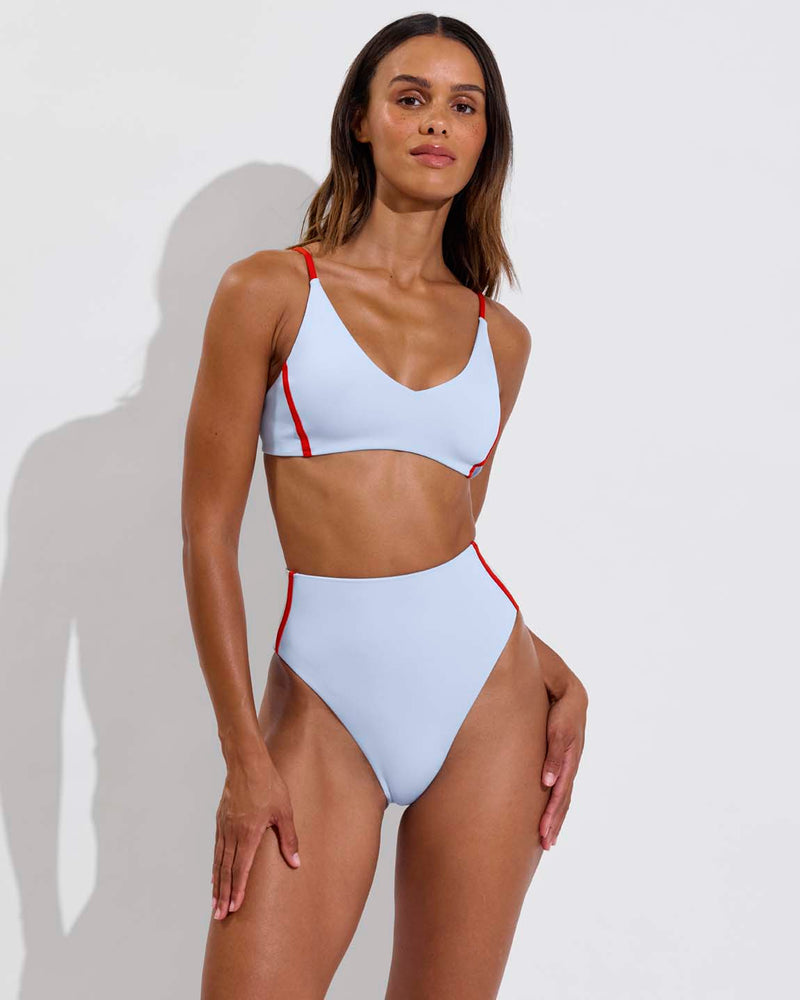 Sunday Top + Hi Hi Bottom - Blue Skies / Sweet Chili Heat (Size S)