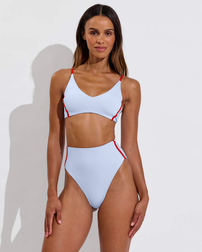 Sunday Top + Hi Hi Bottom - Blue Skies / Sweet Chili Heat (Size S)