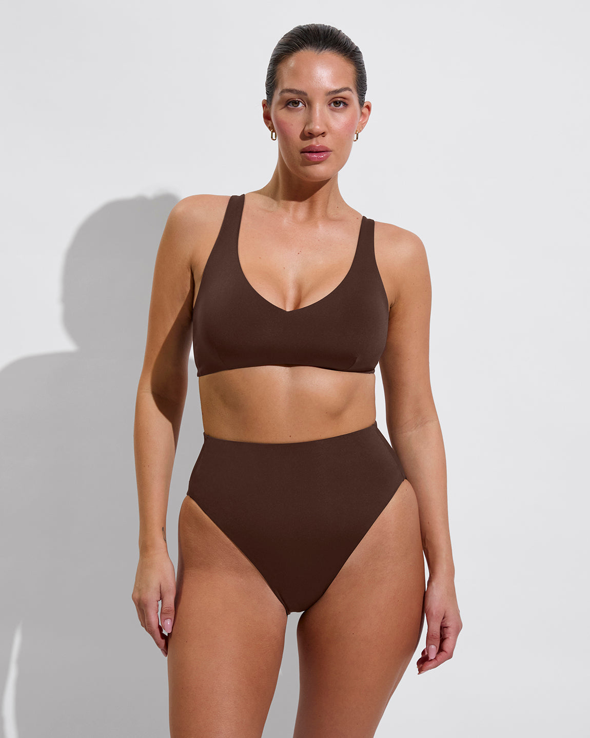 Sunday Top D+ (34DD, Size L) + Hi Hi Bottom - Cold Brew (Size L)