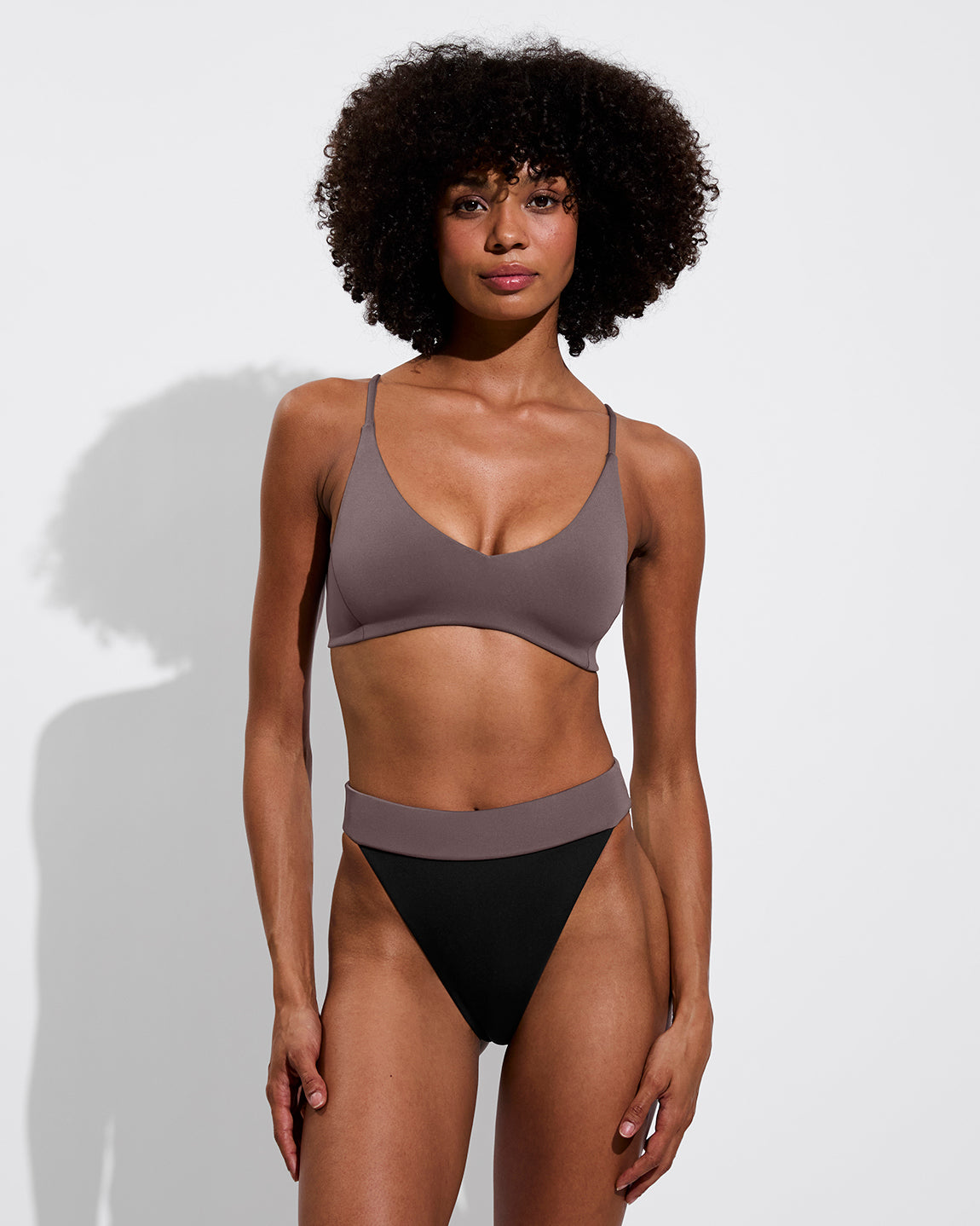 Sunday Top - Stormy + Beach Break Bottom - Jet / Stormy (Size S)