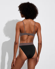 Sunday Top - Stormy + Beach Break Bottom - Jet / Stormy (Size S)