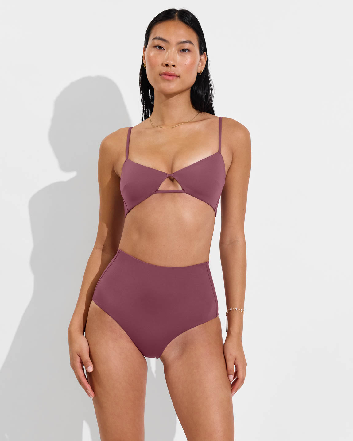 Sunny Side Top + Hi Tide Bottom - Desert Plum (Size S)
