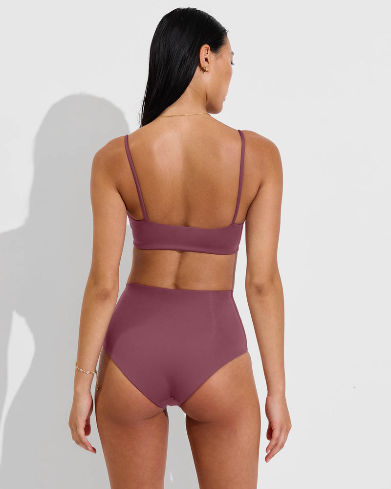 Sunny Side Top + Hi Tide Bottom - Desert Plum (Size S)