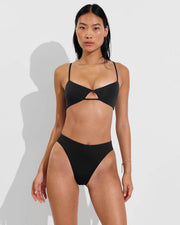 Sunny Side Top + Throwback Bottom - Jet (Size S)