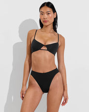 Sunny Side Top + Throwback Bottom - Jet (Size S)