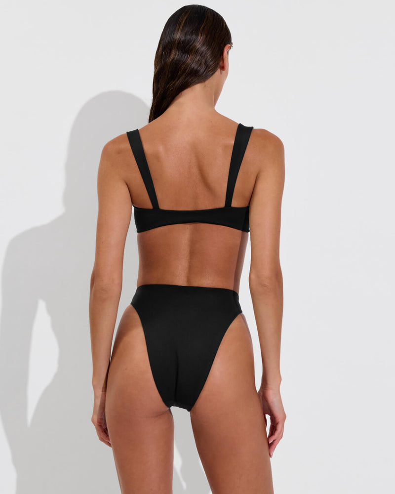 La Plage Top + Super Hi Hi Bottom - Jet (Size S)