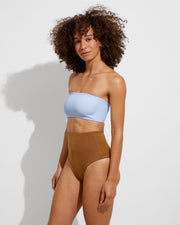 Tubular Top - Blue Skies + Hi Tide Bottom - Tan Lines (Size S)