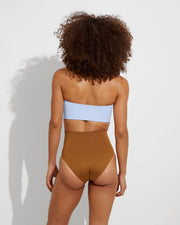 Tubular Top - Blue Skies + Hi Tide Bottom - Tan Lines (Size S)