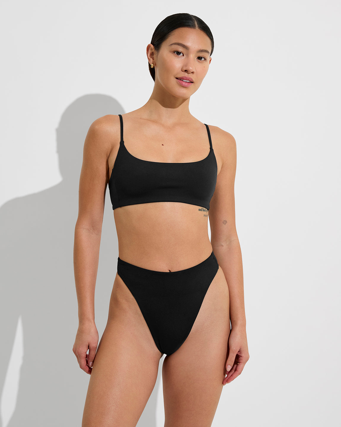 Pool Days Top + Throwback Thong - Jet (Size S)