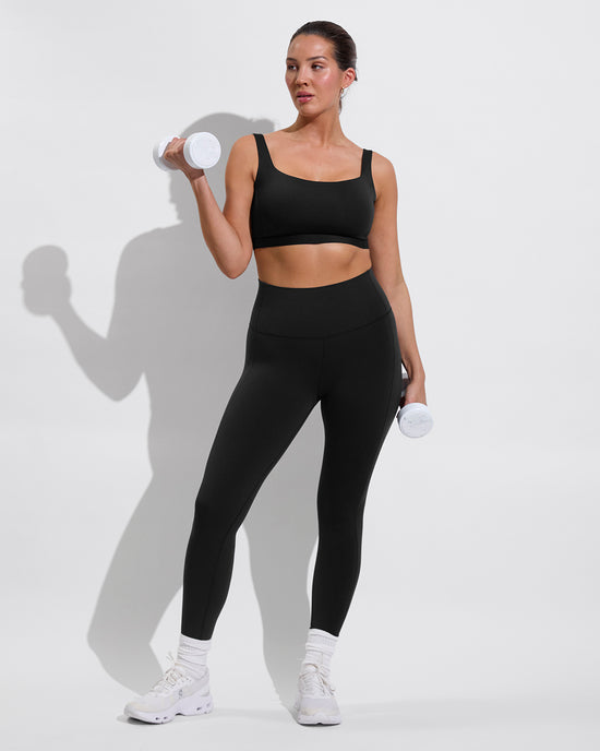 Top Shelf (34DD) + Super Moves Tight - Jet (Size L)