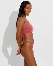 Top Shelf (32DD, Size S) + Skinny Dip Bottom - Camp (Size S)