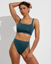 Top Shelf (32D, Size S) + Super Hi Hi Bottom - Deep End (Size S)