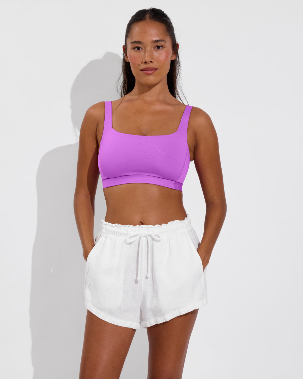 Top Shelf (32DD, Size S) + Getaway Short  2.5" - Coconut (Size S)