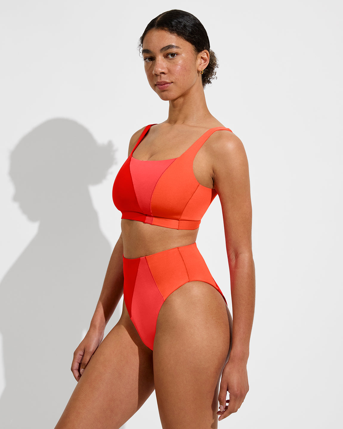 Top Shelf (32D, Size S) + Hi Hi Bottom - Sweet Chili Heat / Flare / Aperol (Size S)