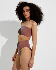 Tubular Top + Hi Hi Bottom - Cold Brew / Sandal / Stormy (Size S)