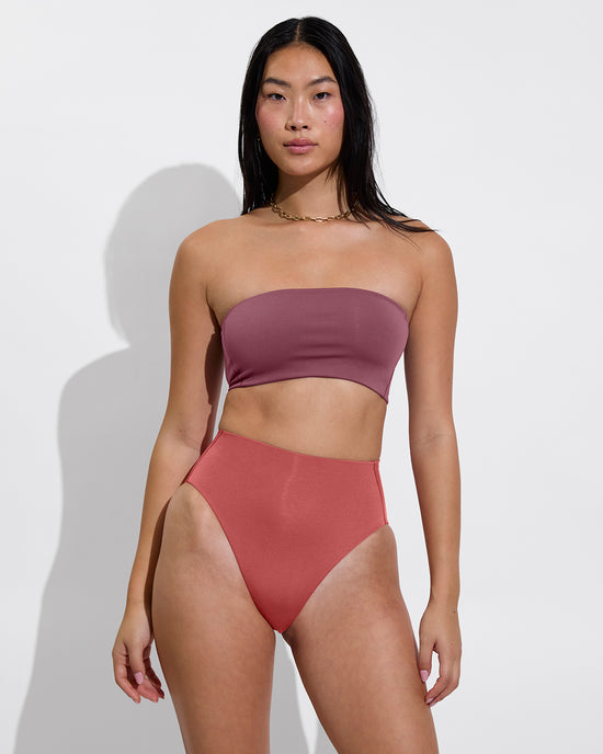 Tubular Top - Desert Plum + Hi Hi Bottom - Camp (Size S)