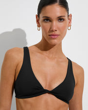 Twisted Plunge Top - Jet (Size S)