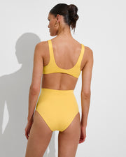 Twisted Plunge Top + Hi Tide Bottom - Salt (Size S)