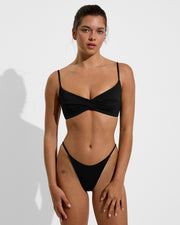 Wave Top + Skinny Dip Bottom - Jet (Size S)
