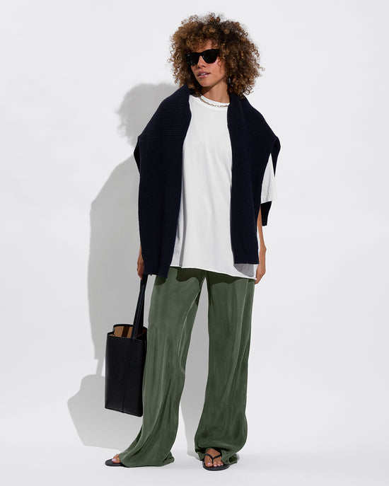 Swell Oversized Tee - Coconut + Journey Pant - Agave (Size S)
