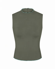 Rays Sleeveless Top *Long *Wavy - Agave / Drift