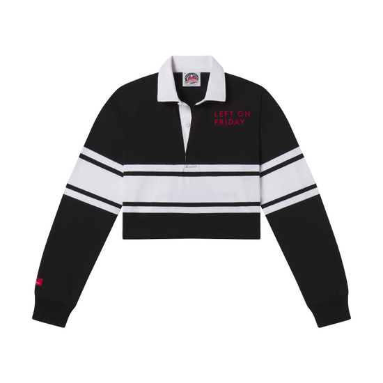 League Shirt Cropped - Black / White Stripe