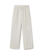Carry On Pant - Sandbar Stripe: Coconut / Tropics
