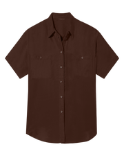Day Trip Button Down - Cold Brew