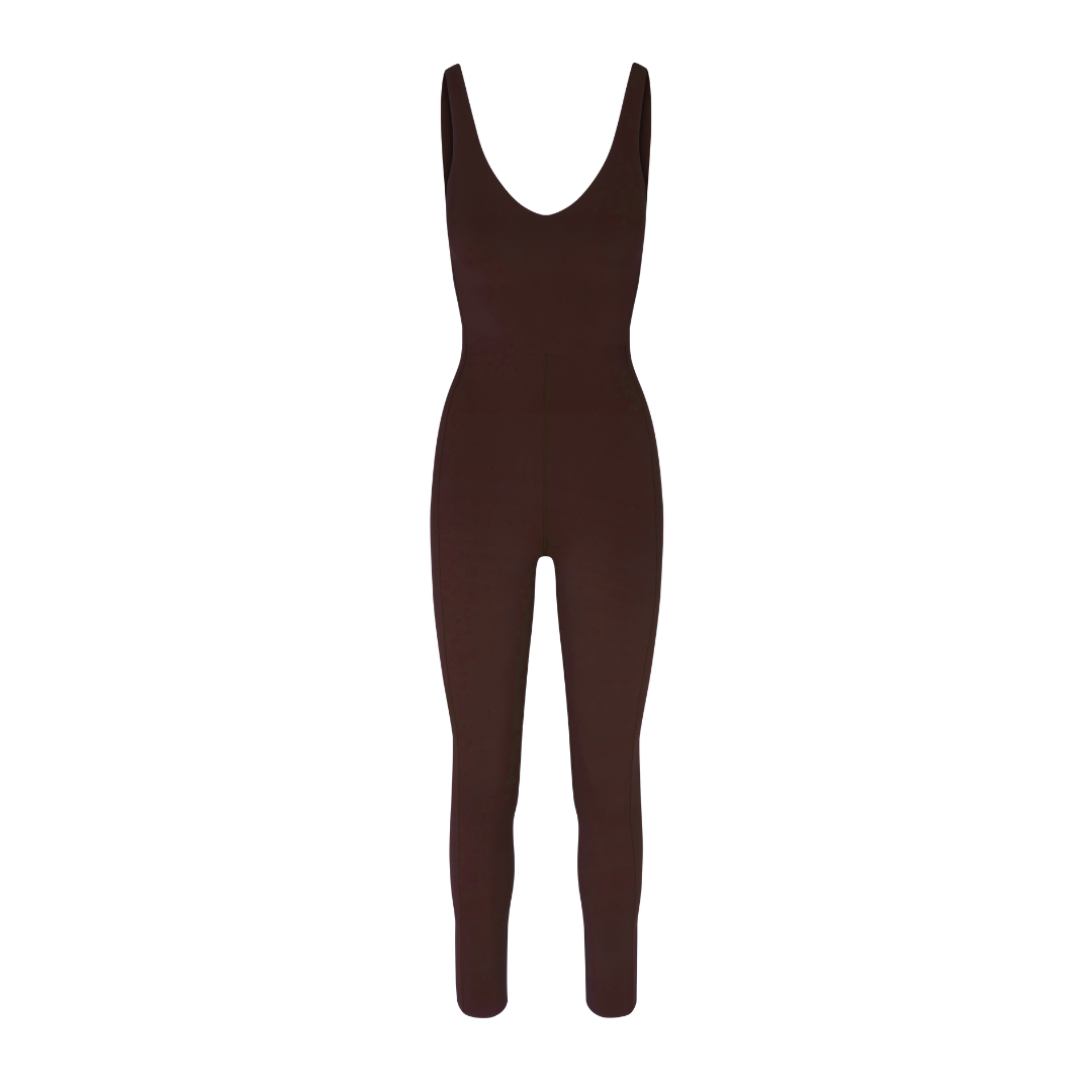 Plunge Playsuit - Cold Brew