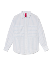 Getaway Button Down - Daybreak Stripe: Blue Skies / Coconut
