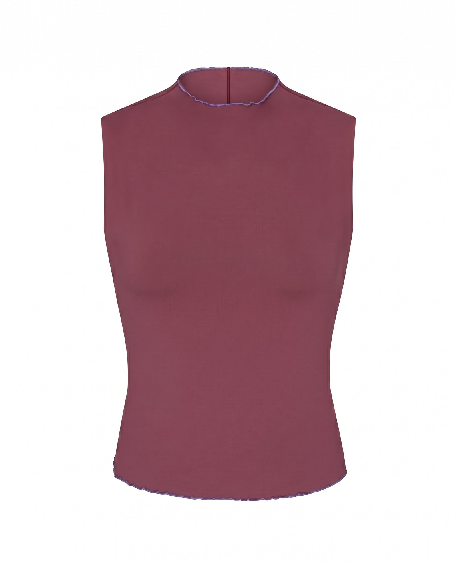 Rays Sleeveless Top *Long *Wavy - Desert Plum / Riptide