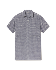 Getaway Mini Dress - Gingham: Varsity / Coconut