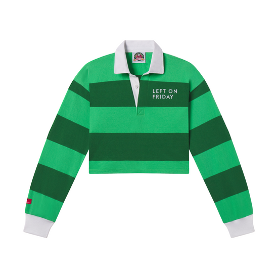 League Shirt Cropped - Green Stripes