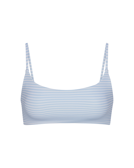 Pool Days Top - Splash Stripe Blue Skies / Coconut