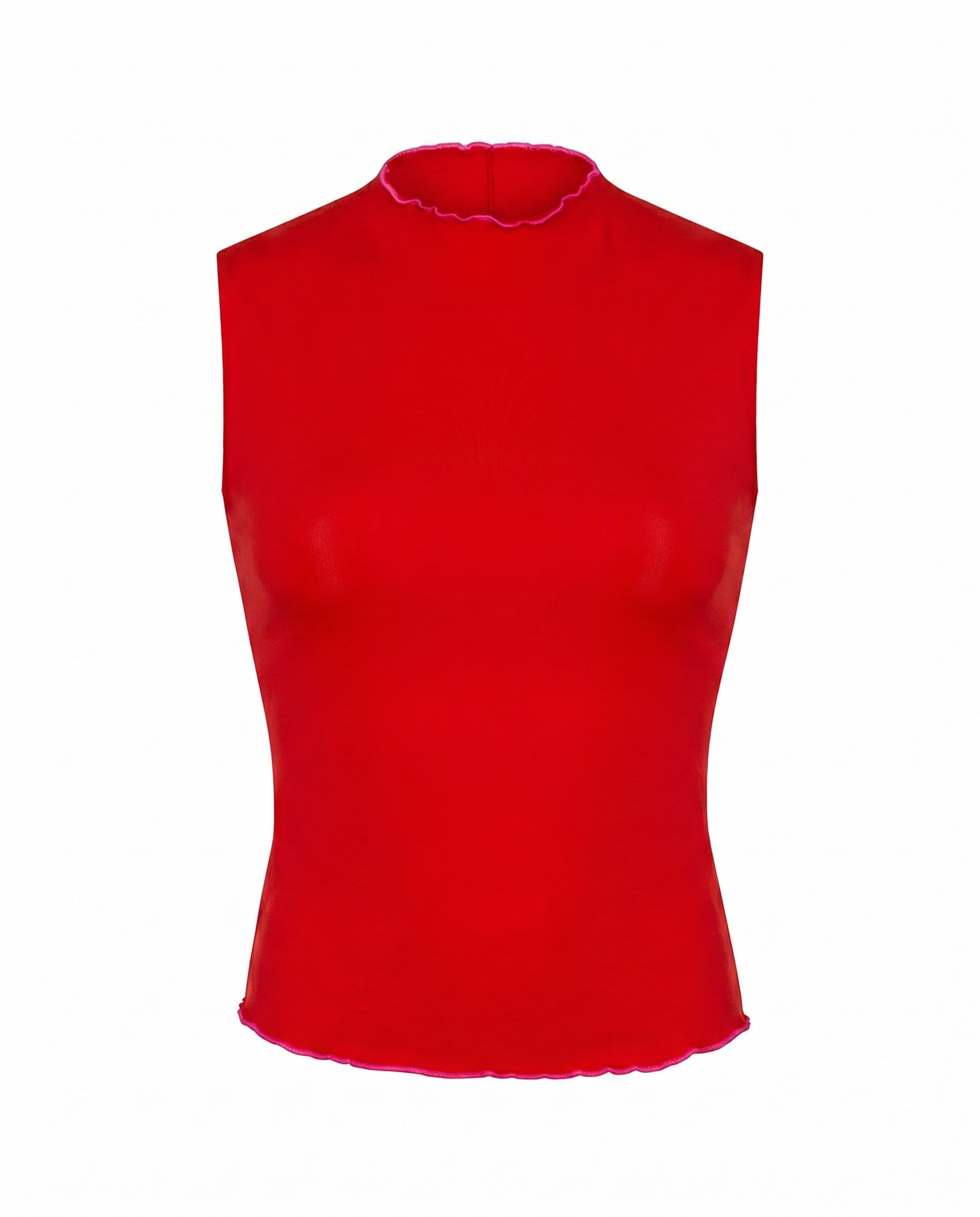 Rays Sleeveless Top *Long *Wavy - Sweet Chili Heat / Hot