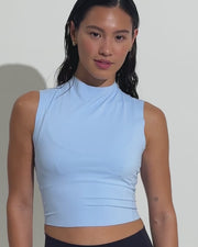 Rays Sleeveless Top - Blue Skies