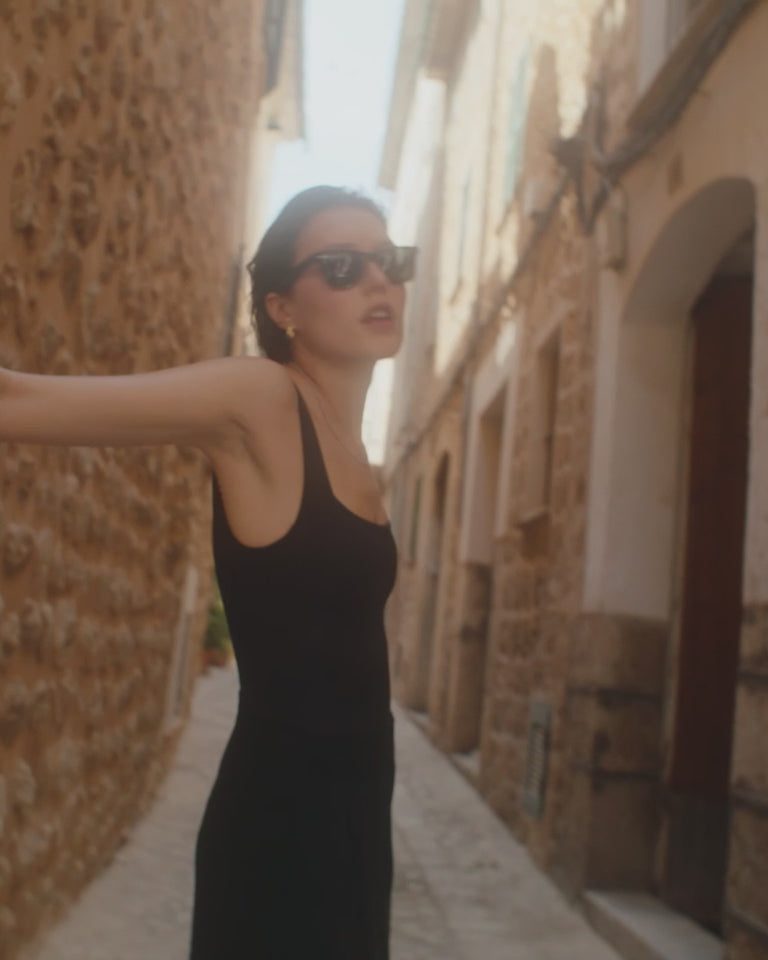 Streamline Suit + Day Trip Pant *Sheer Stripe in Jet 