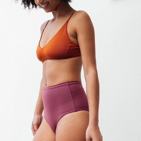 Sunday Top - Bronze + Hi Tide Bottom - Desert Plum (Size S)