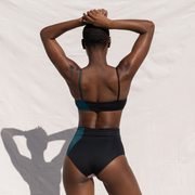 Pool Days Top *Party Waves + Hi Tide Bottom *Party Waves - Jet / Mauve It Mauve It / Deep End (Size S)